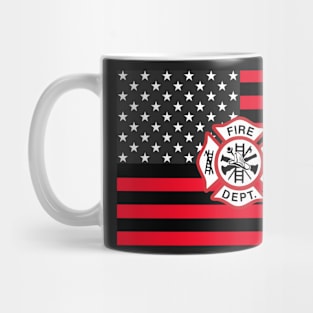 Thin Red Line Flag - Firefighter Gifts for Families Mug